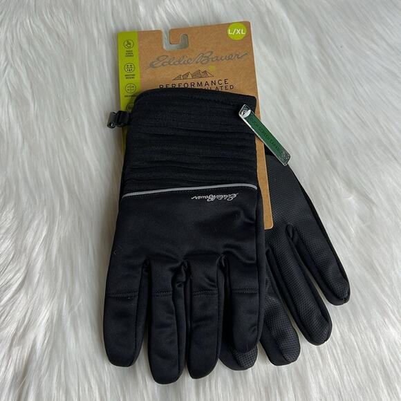 Eddie Bauer Black Quilted Insulated Gloves - Picture 1 of 5